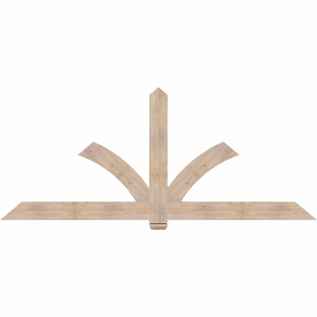 Ekena Millwork Redmond Smooth Timber Gable Bracket, Douglas Fir, 96"W x 40"H x 1 1/2"D x 5 1/2"F, 10/12 Pitch GBW096X40X0206RED00SDF